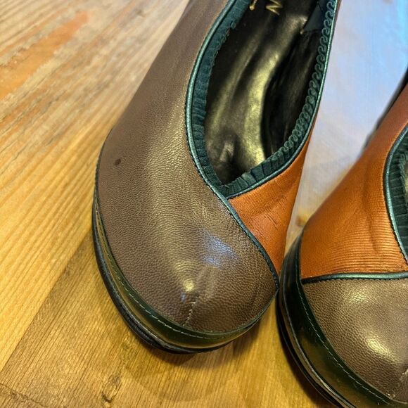 Anthropologie KRON by KRONKRON Leather Wedges Size 37 - Picture 10 of 14